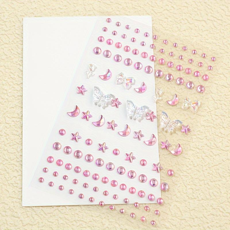 

Sparkling Acrylic Rhinestone Face Stickers 1pc, Butterfly & Floral Designs for Parties, Stage Performances & Festivals