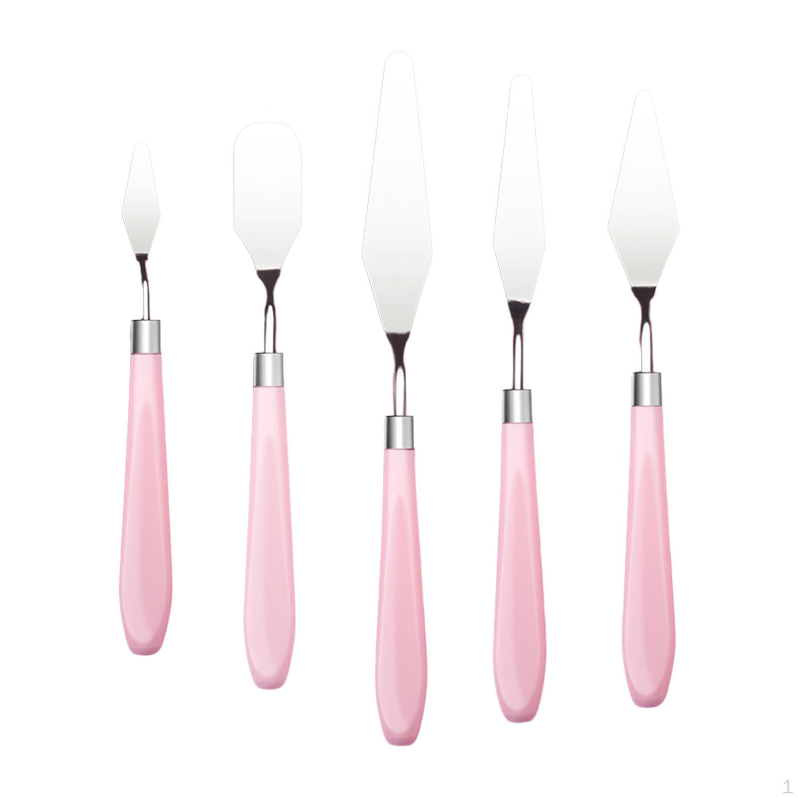 5 Piece Color Mixing Knife Set for Painting with Stainless Steel