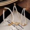 Elegant Geometric Pearl-Style Brass Bracelet Women Hypoallergenic Tarnish-Resistant Minimalist Daily Wear