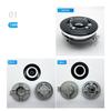 Metal Stove Burner and Knob Set Cooktop Burner Heads and Control Knobs Ranges Burner Caps Metal Texture for Stove