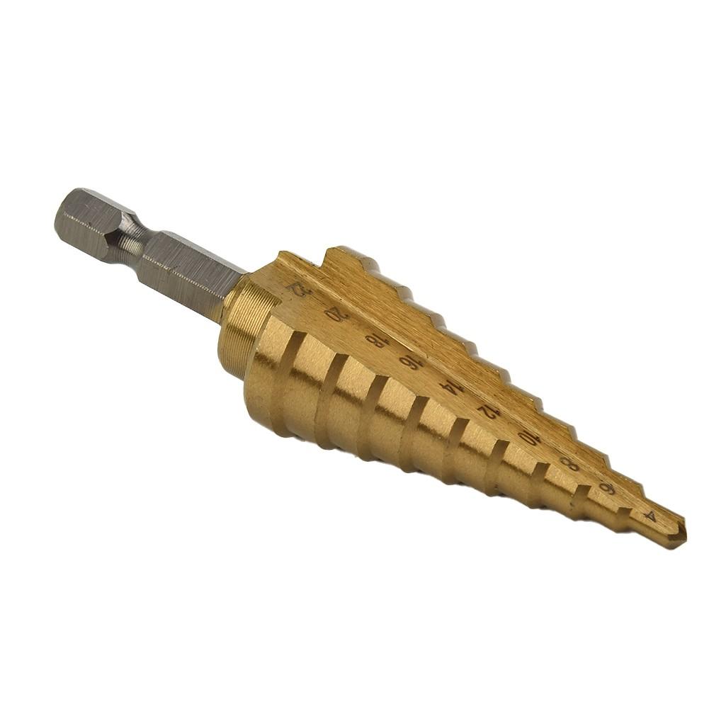 Prémiový HSS stupňovitý vrták s povlakem 4 22mm pro kov a dřevo