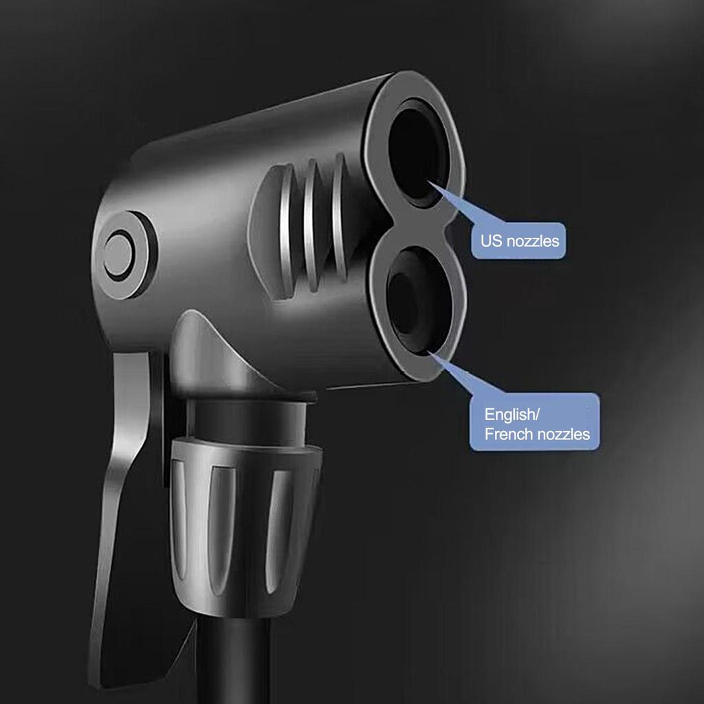 Bike Foot Pump Lightweight Car Foot Pump With Pressure Gauge Portable Bike Tire Compressor For Electric Pickup Automotive Sedan