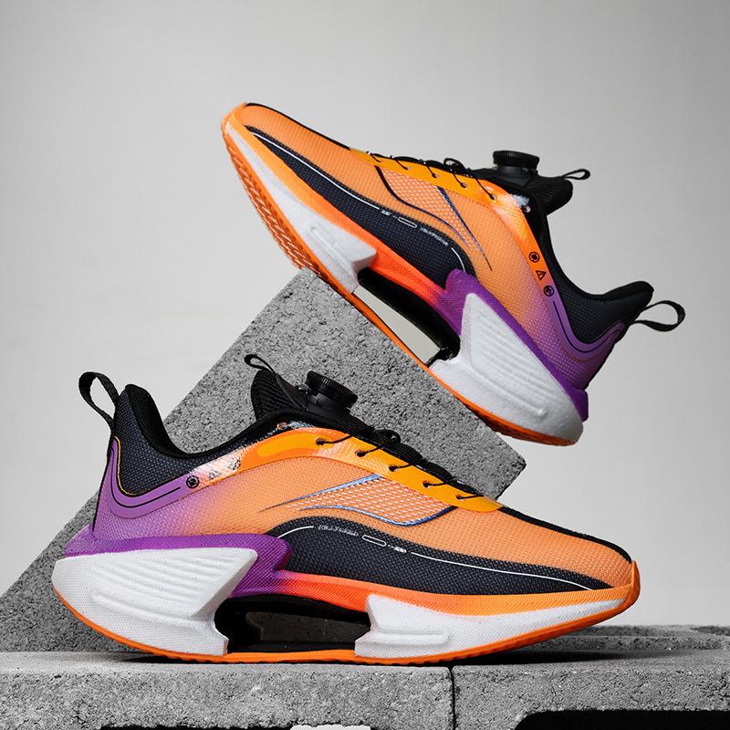 

Новая детская спортивная и повседневная обувь для детей среднего и старшего возраста, мужская обувь с вращающейся кнопкой, кроссовки для бега, сверхлегкая амортизация, детская карбоновая подошва 33