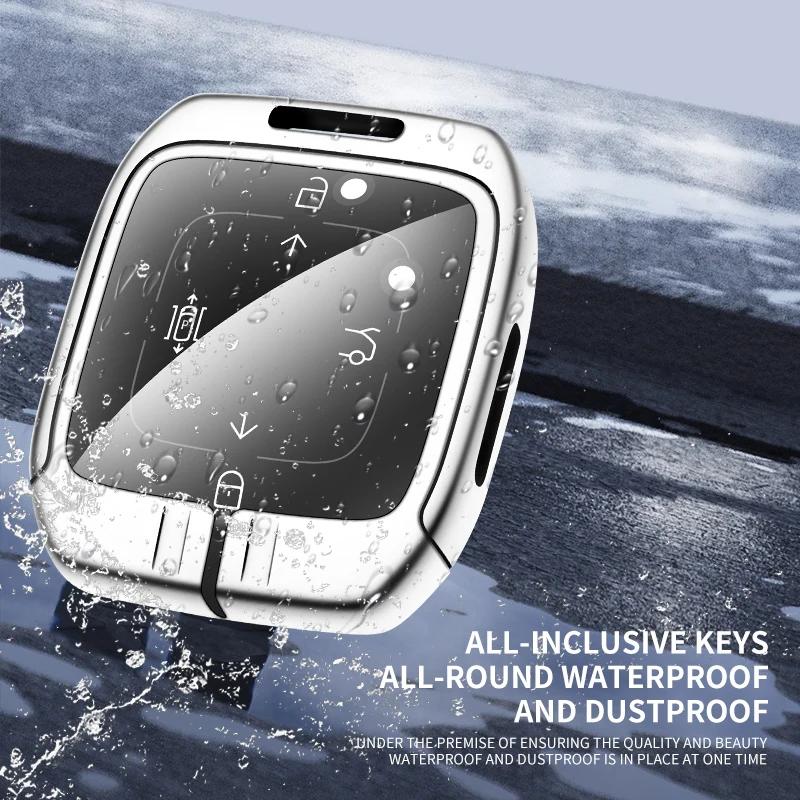 Zinc Alloy Leather Car Remote Key Cover for Extremely Krypton 001 007 009 ZEEKR X NFC Truck Key Keychain Accessories