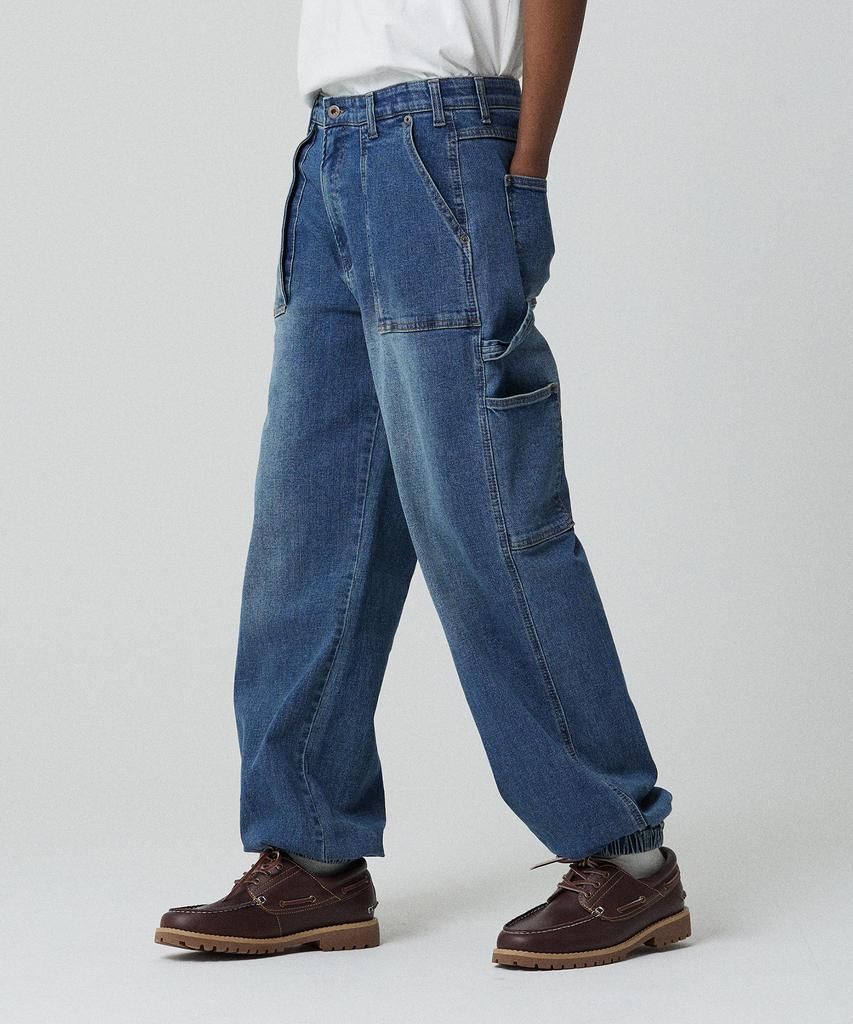 MAGOODGAN Jogger 7723 Carpenter Wide Fit Medium Indigo Denim Jogger Pants