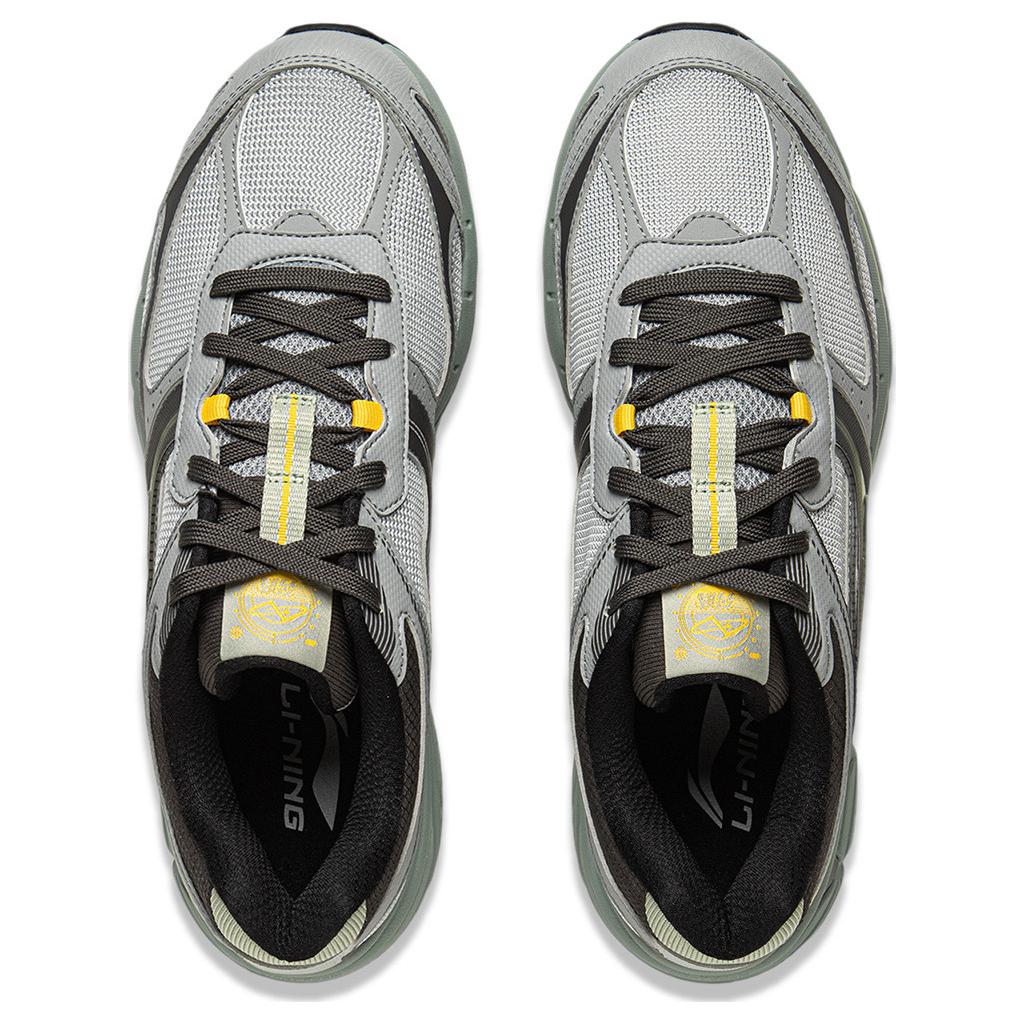 New LiNing Pentium P1000 Low Top Running Shoes Men's Gray Green ARSV039-1