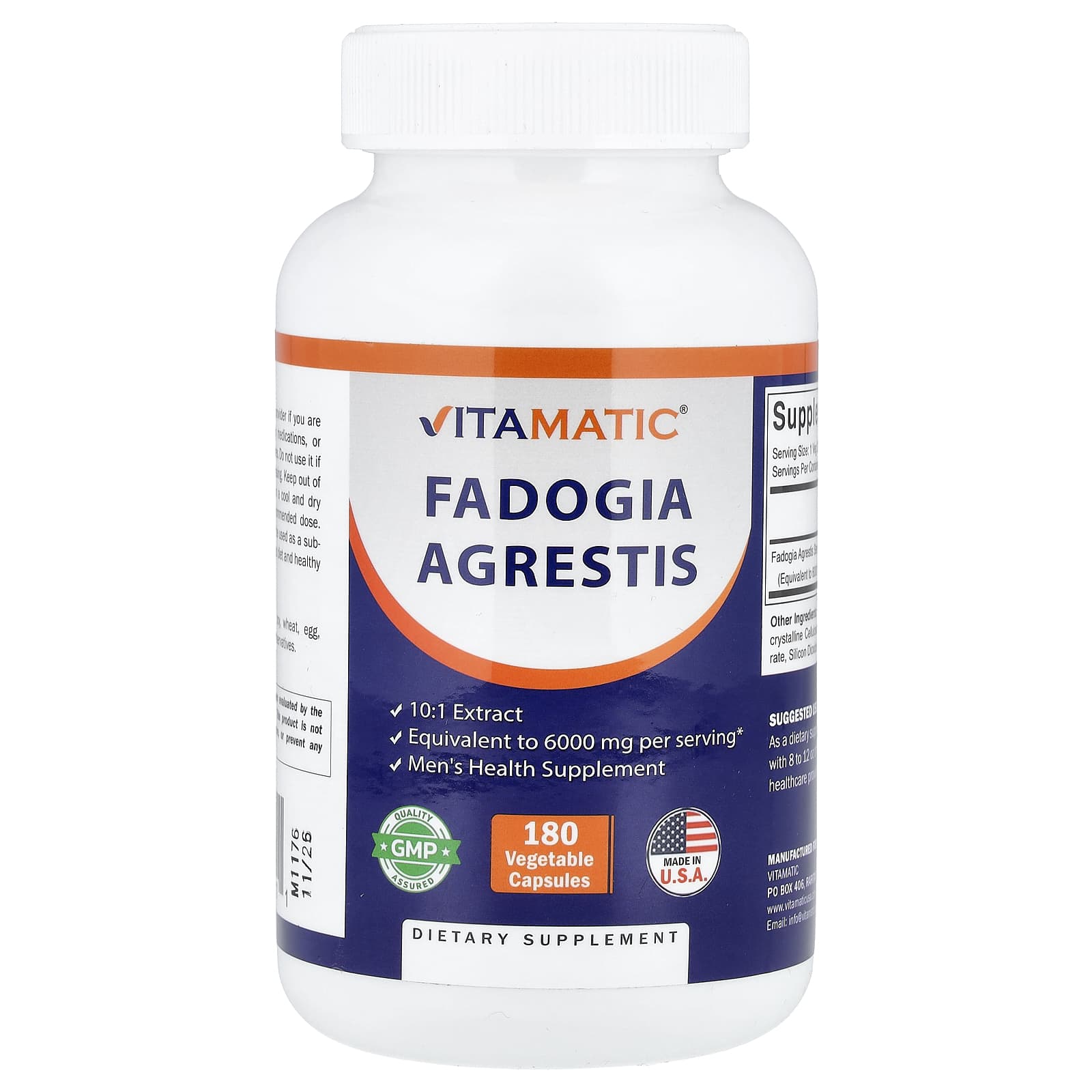 

Vitamatic, Fadogia Agrestis, 6,000 mg, 180 Veggie Capsules