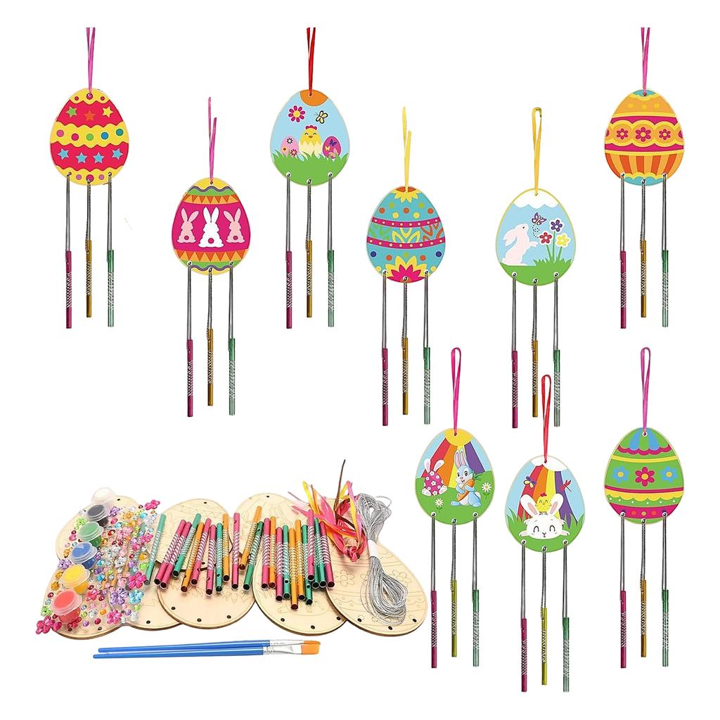 1set Easter Bunny Wind Chimes Craft Kit Chimes For Decorative For Spring Decor And Creative Family Fun 5ml