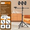Multi-Camera Mobile Phone Tripod with Fill Light for Live Streaming & Selfies