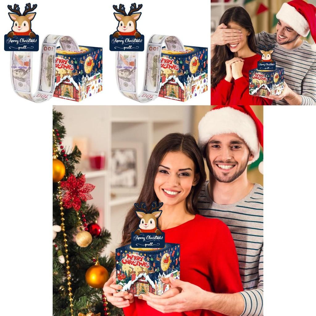 Christmas Santa Claus Gift Box With Deep Blue Color For Holiday Party Decor