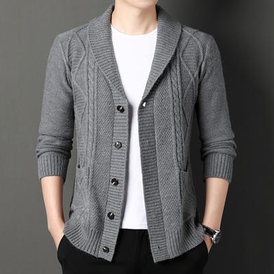 Cardigan Invernale Ispessito Maglione da Uomo Taglia Grande Maglione Cardigan Lavorato a Maglia Top da Uomo