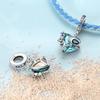 Copper Metal Heart-shaped Pendant Bead Component Pure Color Butterfly Flower Romantic Perfect Gift Compatible With Authentic Original Bracelets