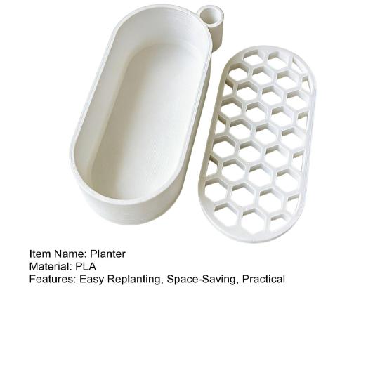 Plantator Imprimat 3D pentru Ceapă Verde și Praz, Recrescere, Vas Hidroponic pentru Geamul Bucătariei, Design cu Multiple Găuri, Kit Legume pentru Grădina de Acasă