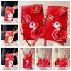 Chinese PU Leather Red Envelope Cross Body Snake New Year Money Envelope  Party Gifts