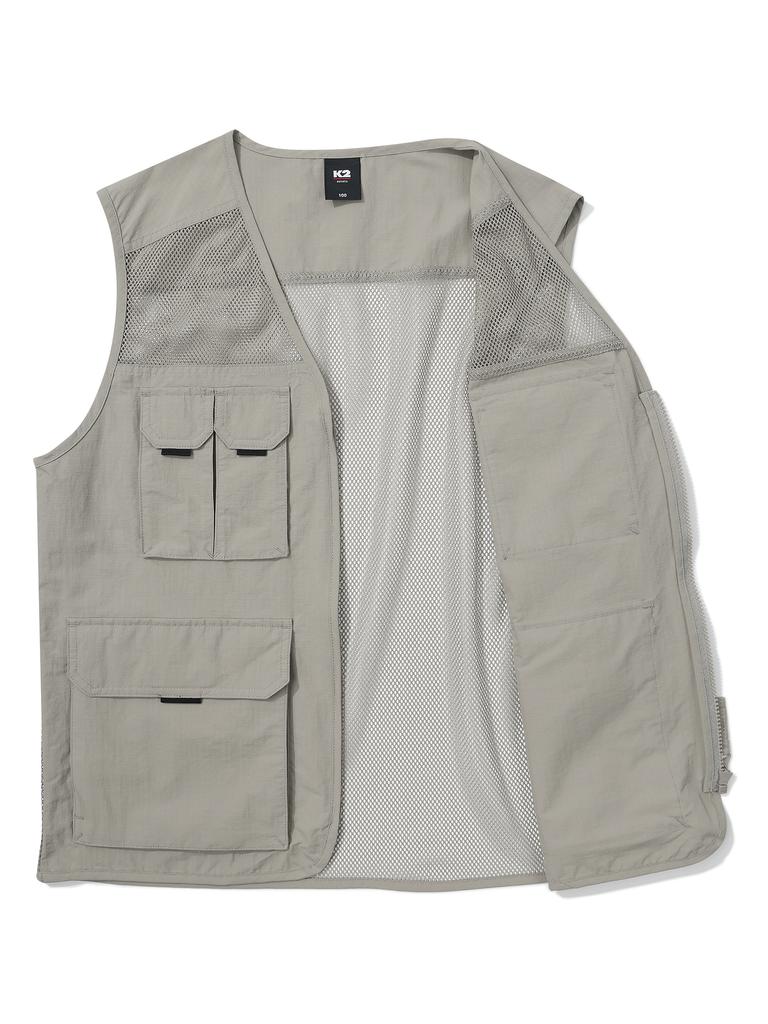 K2 Flyhike Utility V-Neck Mesh Vest_Grayish Beige