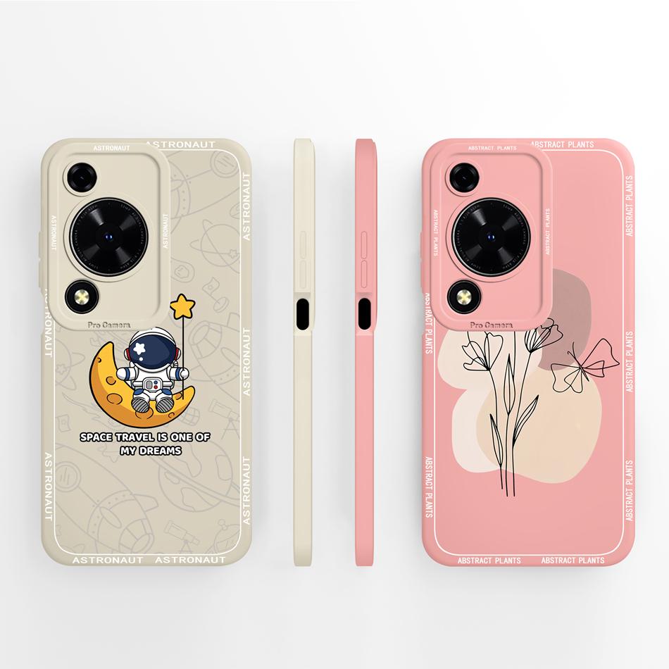 Case For Huawei Nova Y72 Cute Design Phone Cover Camera Protector Soft Liquid Silicone Funda Models MGA-LX3 Protective Bumper