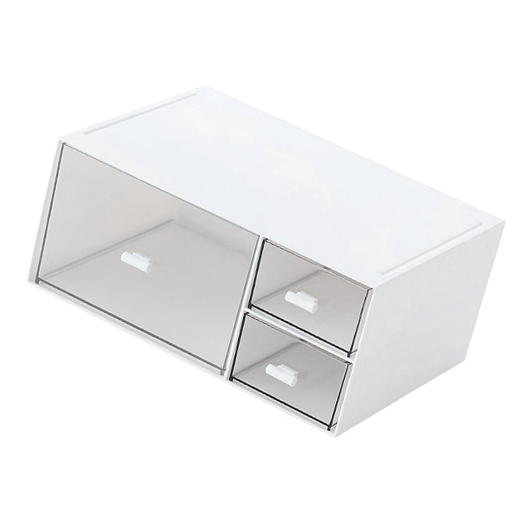 Large Desk Organizer Drawers Multipurpose Clear Stationery Cosmetic Storage Bins for Office Vanity