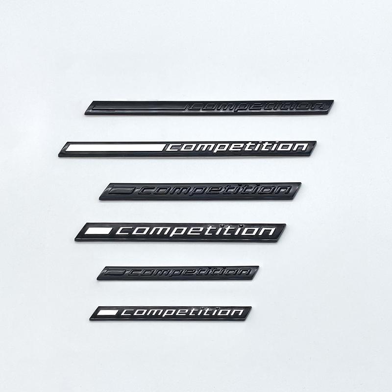 Silver Black COMPETITION Bar Underlined Emblem for BMW Thunder Edition M1 M2 M3 M4 M5 M6 M7 M8 X3M X4M X5M X6M Car Trunk Sticker OT4