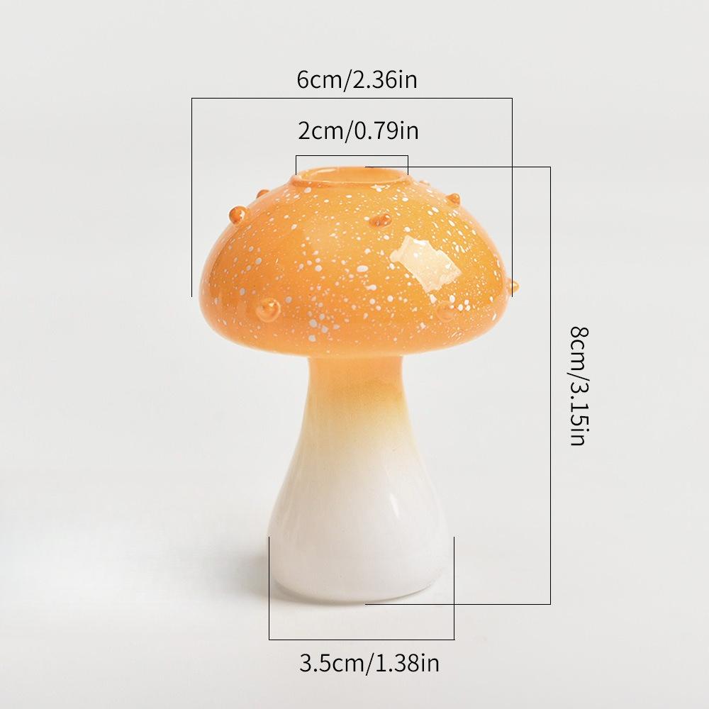 

Mushroom Home Glass Vases Interior Decor Mini Desktop Flower Vases for Small Bouquets Room Decorations Home Tabletop Decor Gifts