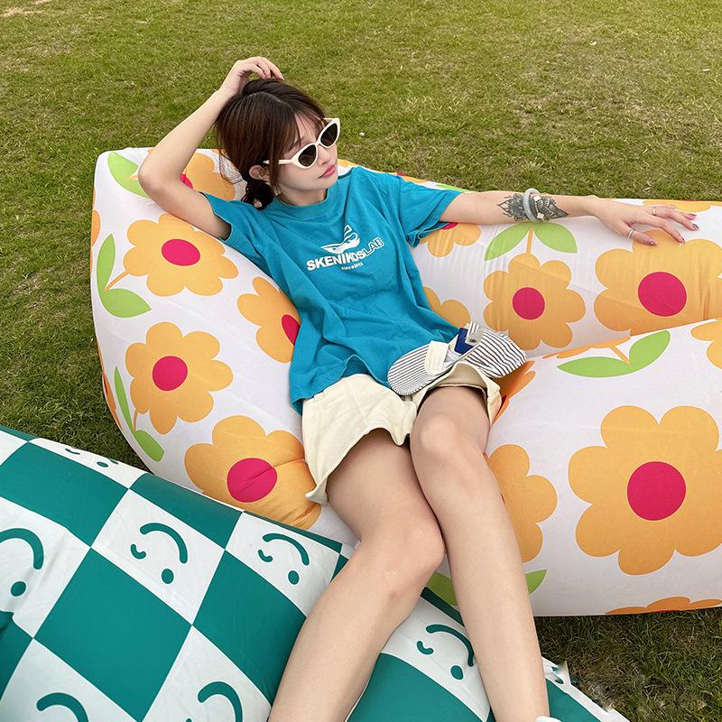 Festival Inflatable Sofa & Roll-Up Table for Outdoor Picnics