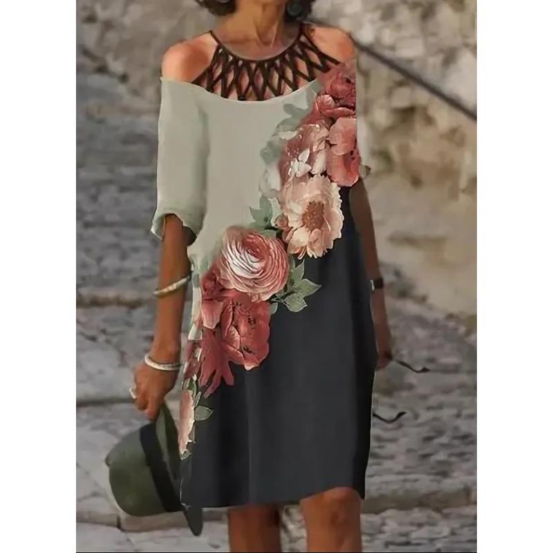 QICED Fashion Summer Spring 1/2 Sleeves Casual Dresses