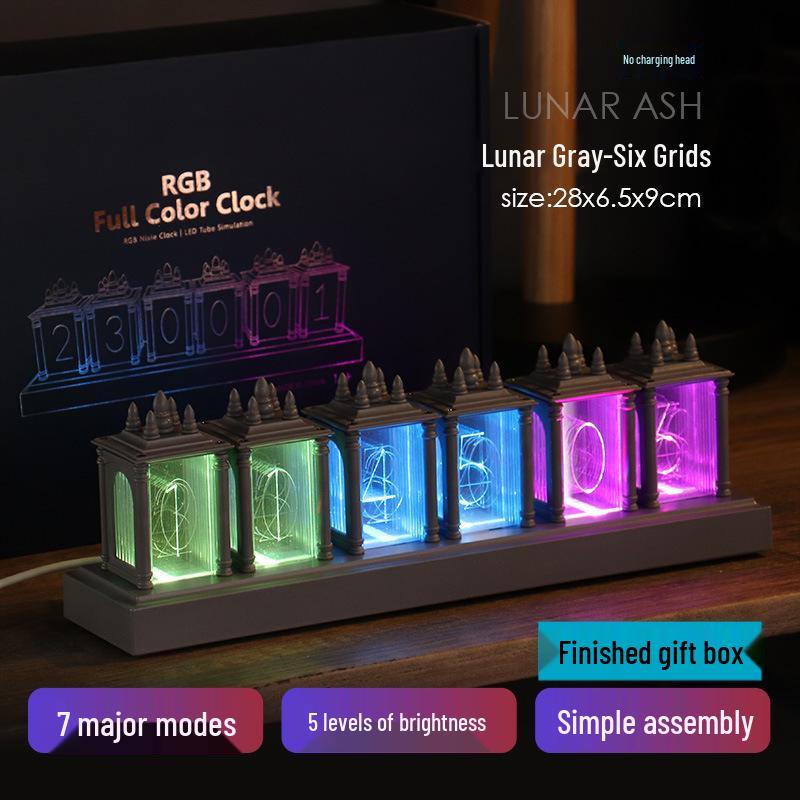 

RGB Симулированные лампы Никси Настольные часы - DIY Украшение для игровой комнаты Unassembled - DIY Installation