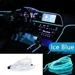 Car Led RGB Ambient Light Strip 1/3/5M Control USB Fiber Optic Neon Lamp Auto Interior Led Decoration Lights