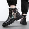 Pánské boty 2024Podzimní móda Vyšívané Vysoké kecky Ležérní boty Platforma Protiskluzné Kotníkové boty Trend Outdoorové boty Chaussure Homme