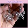 Minimalist Geometric Stainless Steel Butterfly Hoop Earrings For Women Summer