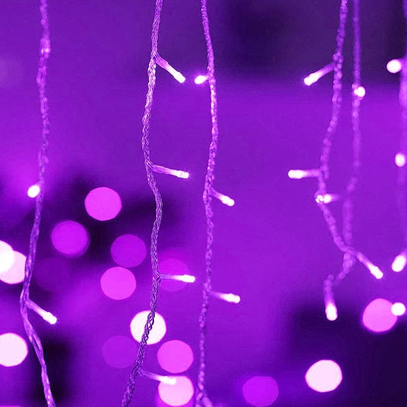 Outdoor Waterproof LED Starry Icicle Fairy String Lights - Holiday Flashing Curtain Decoration