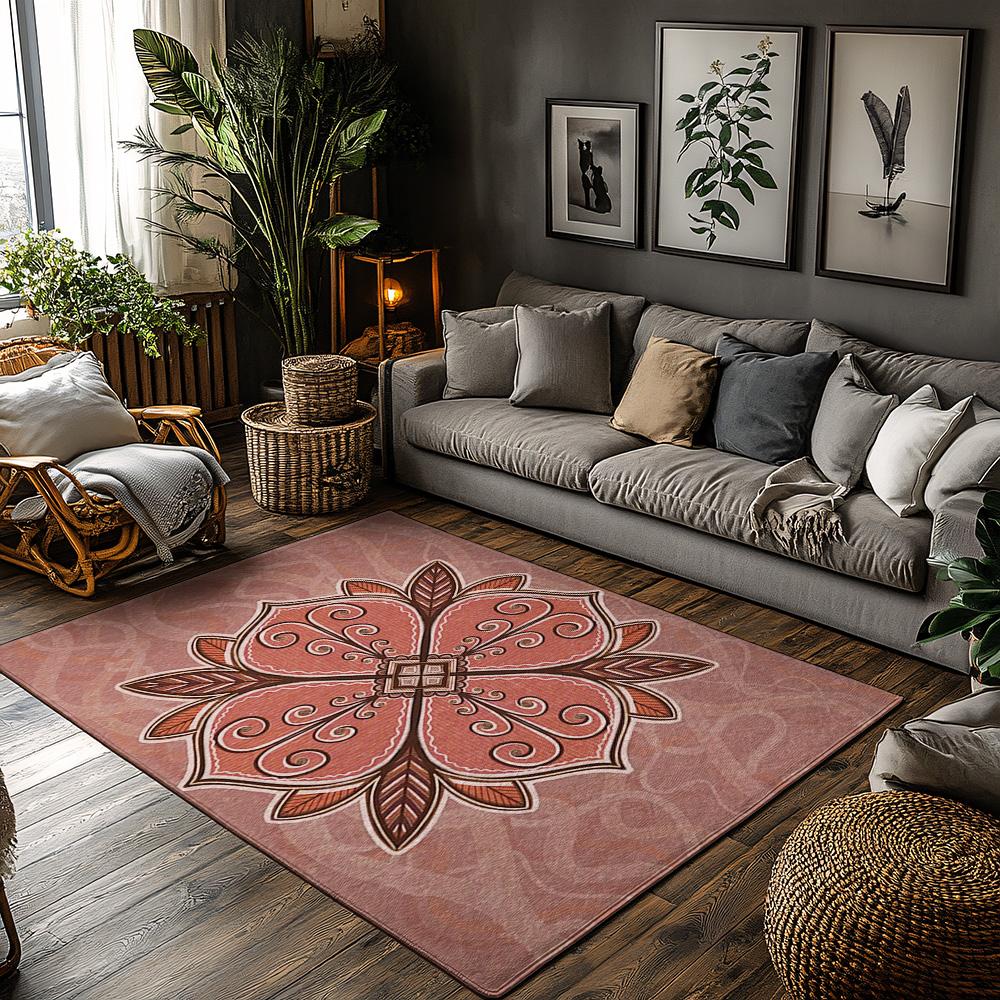 

Elegant Lotus Doormat Indoor Outdoor Washable Non Slip Area Rugs Modern Bohemian Floor Mats Home Decor Entrance Rugs Living Room 50x 80cm