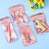 50pcs Iridescent Laser Self Sealing OPP Bags Holographic Bags Zip Lock Bags Resealable Jewelry Retail Packaging Bags 3 Sizes