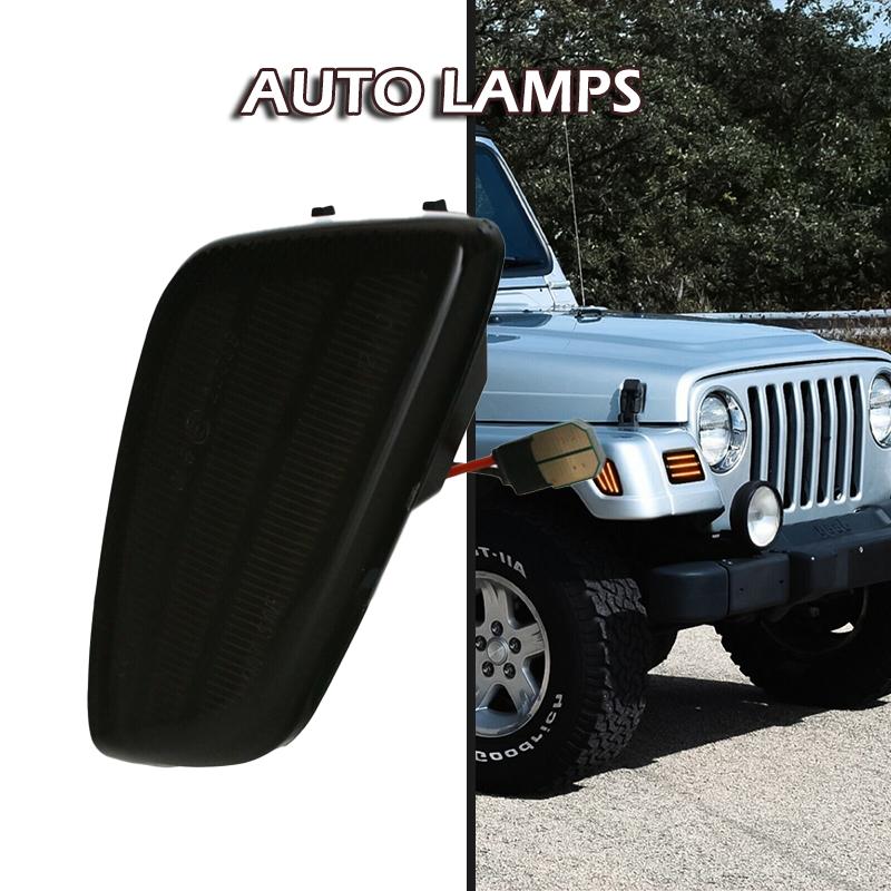 

Malinaisi 4x светодиодный бампер Air Smoke Signal + боковой габаритный фонарь для Jeep Wrangler TJ 97-06