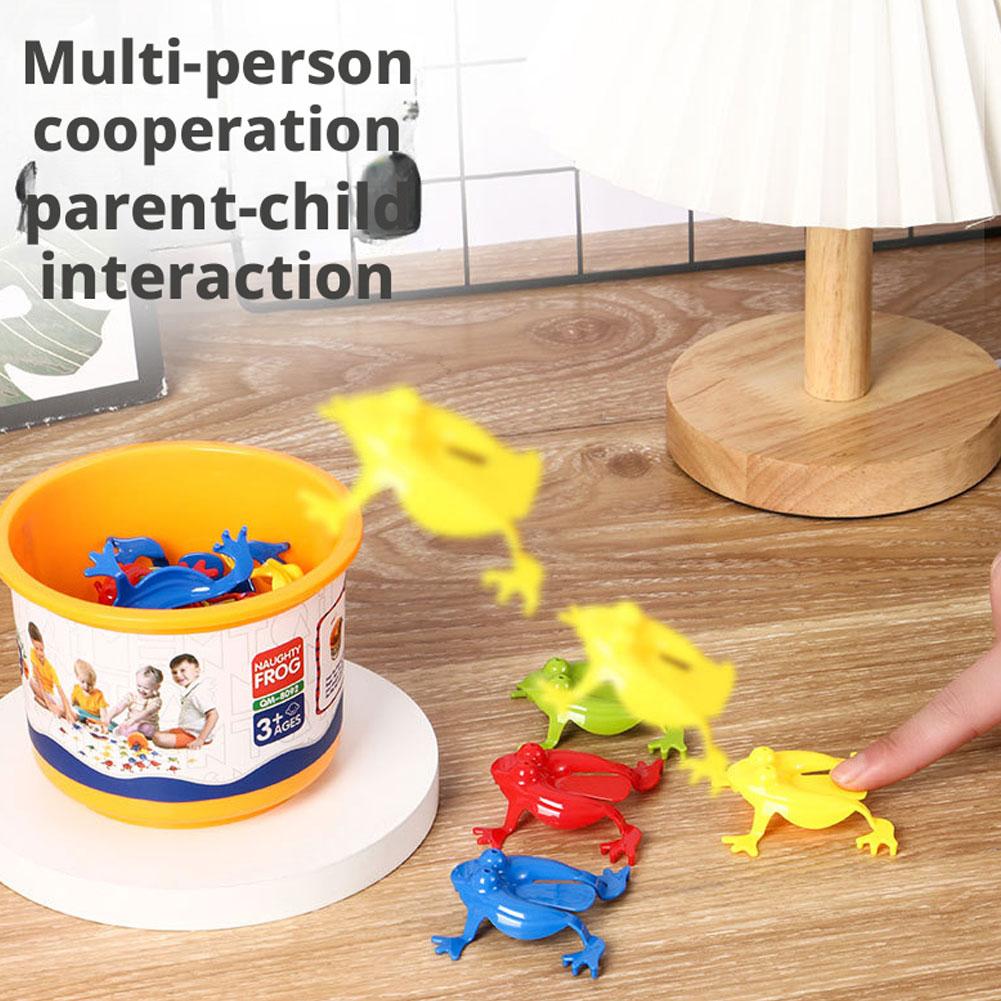 Jumping Frog Toys Mixed Color Bounce Fidget Toys Antistress Relieve Novelty Family Game Children Party Toys