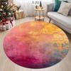 Rainbow Gradient Round Rug, Colorful Ombre Print Floor Mat, Non-Slip Modern Living Room Carpet, Aesthetic Boho Home Decor