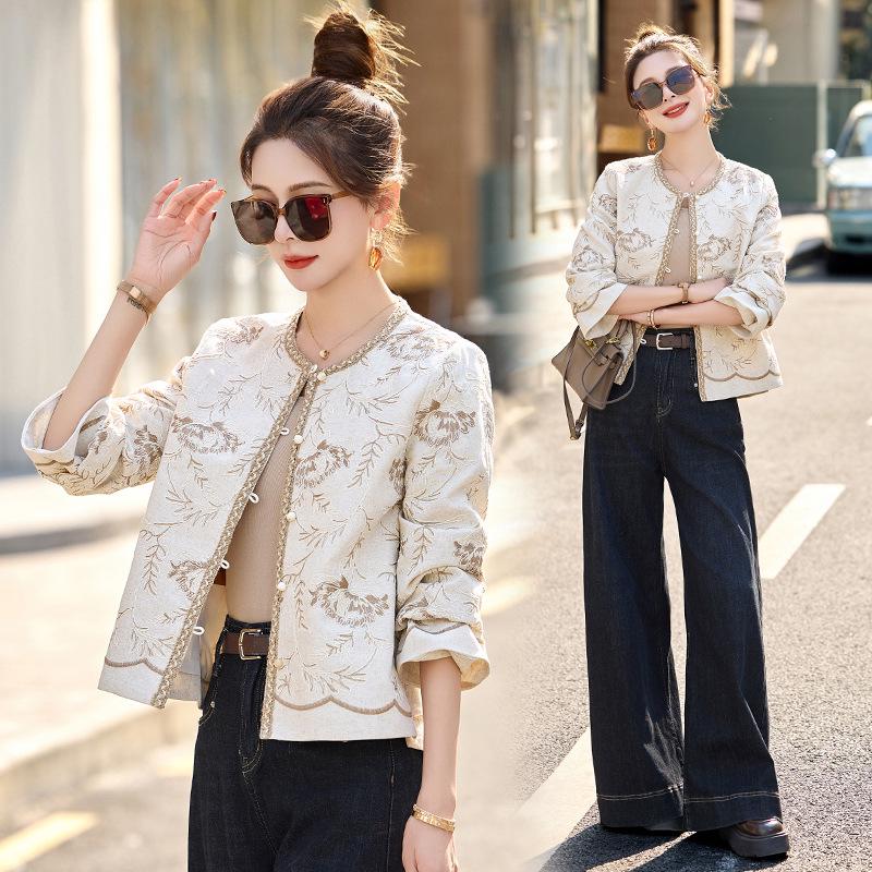 

Женский жакет петит жаккардовый Весна 2025 - Новый китайский стиль RX9206 L (120-130 jin)