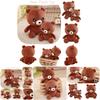 Cute Brown Bear Plush Toy Stuffed Animal Teddy Bear Doll Gift For Kids Girls