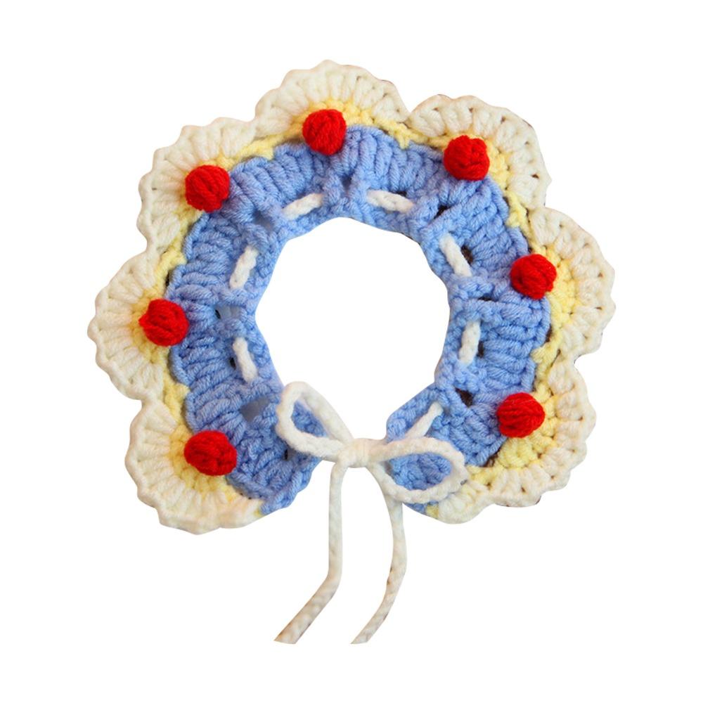 Adjustable Woven Pet Collar Lightweight Crochet Kitten Collar  for Cats Small Dogs