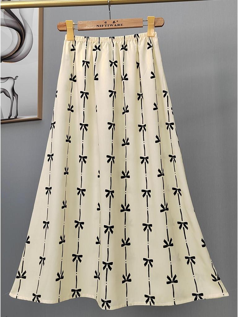 Γυναικεία καλοκαιρινή φαρδιά φούστα από βαμβακερή μεταξωτή - Plus μέγεθος, φιλική προς τη μητρότητα, Leisure Style Νοτιοανατολικής Ασίας