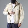 Men's Black Denim Jacket - Casual Workwear for Spring & Autumn