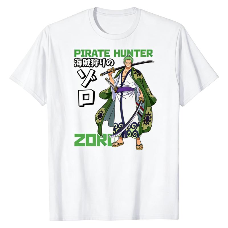 Zoro Wano Country Samurai One Piece TShirt Anime Swordsman Character Print Crew Neck Soft WrinkleFree Casual Fashion Tops