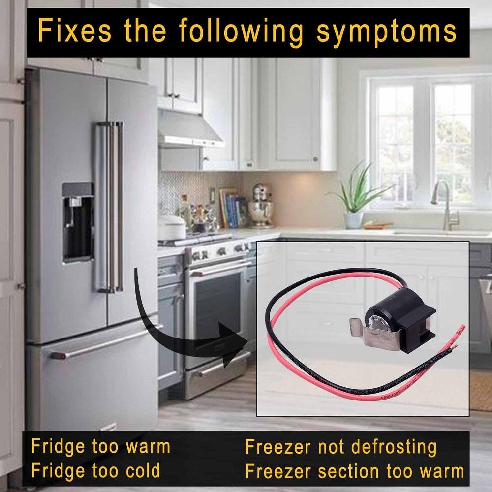 W10225581 Refrigerator Bimetal Defrost Thermostat for Whirlpool Kenmore WPW10225581 PS11750673 AP6017375 2188824 2321799 Fuel Injectors 6