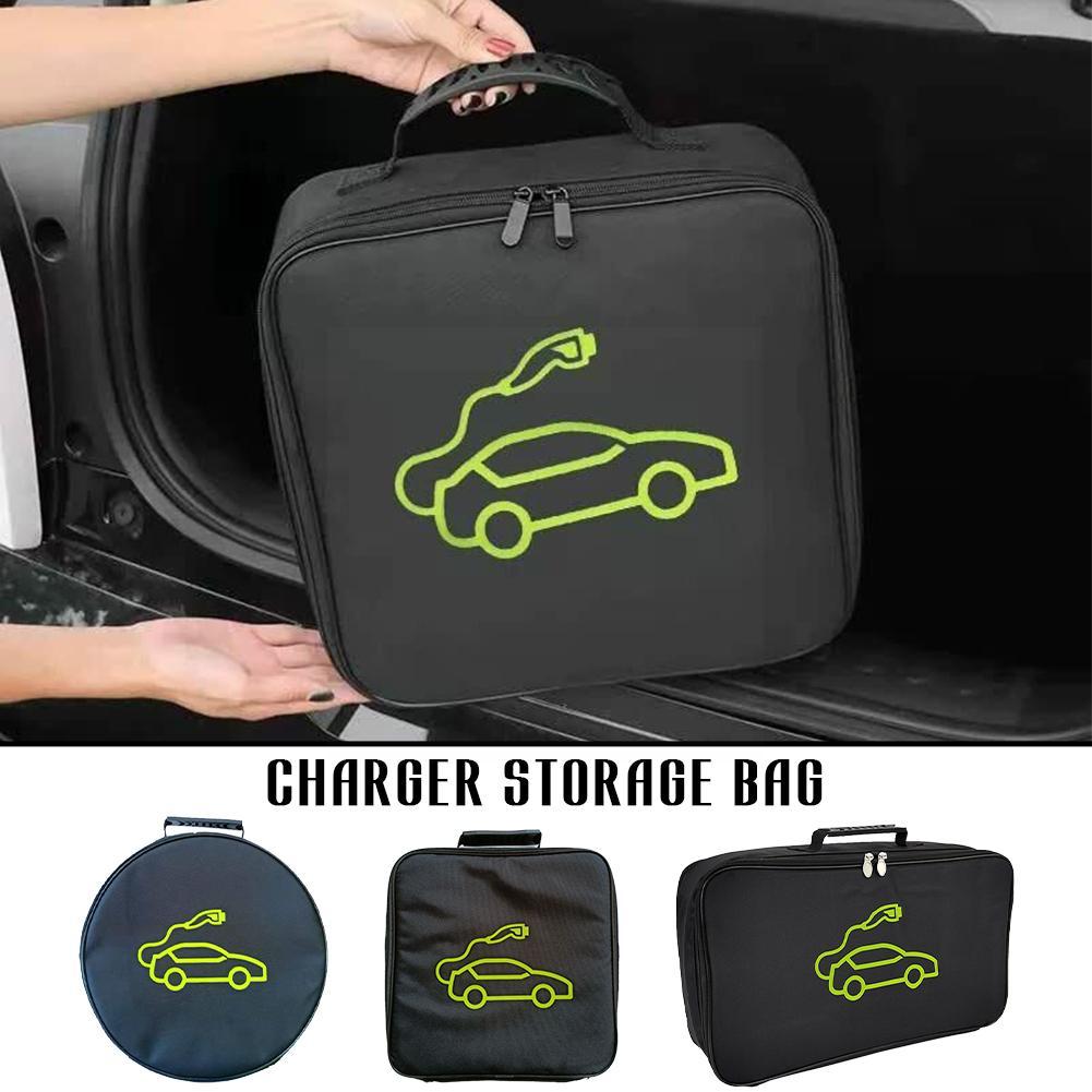 Car Charging Cables Storage Bag Jumper Carry Bag For Electric Vehicle Charger Plugs Sockets Charging Equipment Container