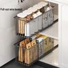 Mesh Pull-Out Storage Basket with Rails for Under-Sink Cabinet