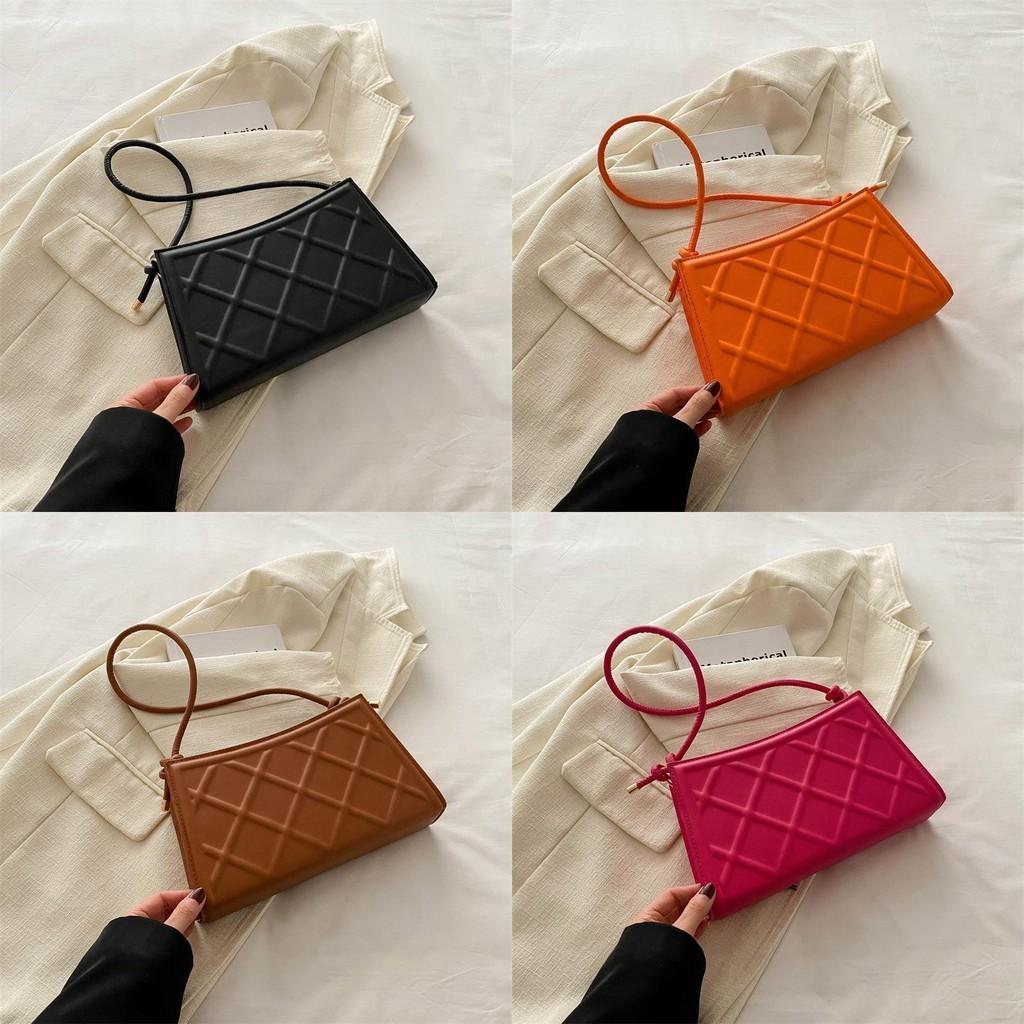 Trendy Pu Leather Shoulder Bag For Women 2024 Summer Fashion Casual Small Square Bag With Zipper Closure