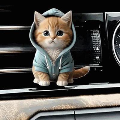 Cute Kitten Clips de aerisire pentru mașină Difuzor reîncărcat pentru mașină