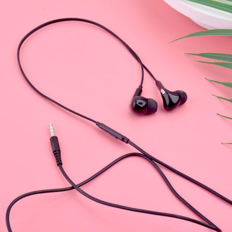 Wired call cell phone headset 3.5mm universal macaron color in-ear in-line control earbuds