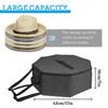 Polyester Caps Holder with Zippered Lid Foldable Hat Organizer For Baseball Caps Bucket Hats Travel Storage Accessories