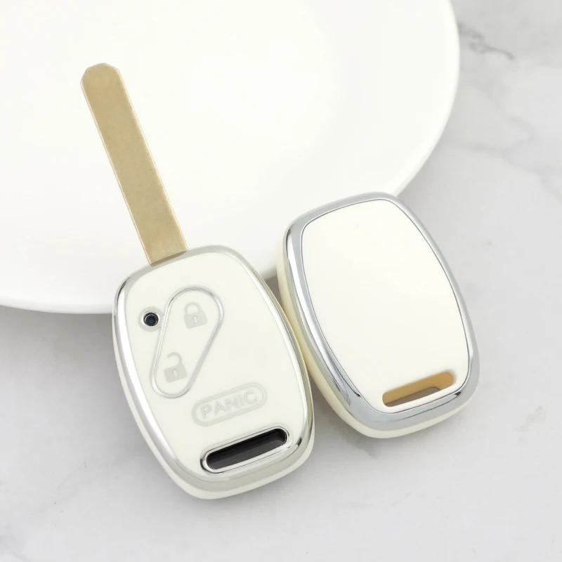For Honda Accord Civic Fit Freed Stepwgn Cr-V 2/3/4 Buttons Tpu Car Key Case Cover Keyless Fob Shell Holder Protector