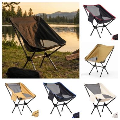Sturdy Portable Moon Chair Portable Outdoor Fishing Stool Camping Leisure Chair  Beach Leisure
